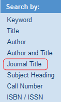 journal title search