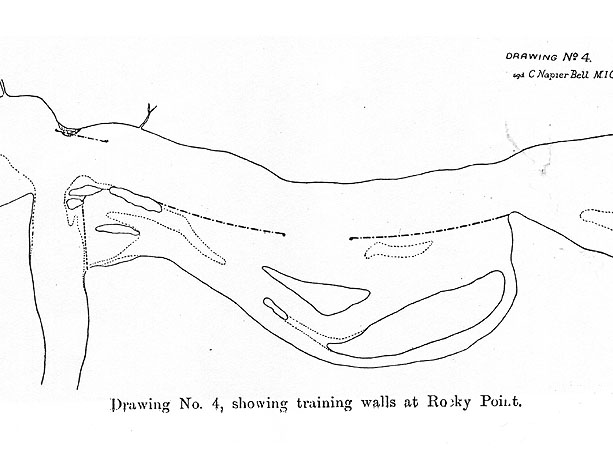 Bell's design for Shoal Island to Rocky Point (later Shoal Island Wall)