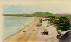 Vegetated dunes of Yeppoon Main Beach, 1920